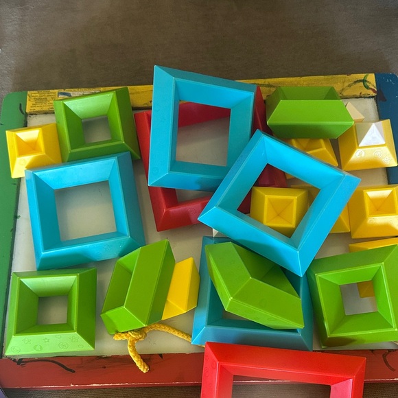 Vibrant Geometric Stacking Blocks Set - Picture 4 of 4